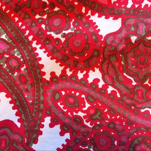 J. Crew paisley mini skirt size 4 red - Picture 4 of 6